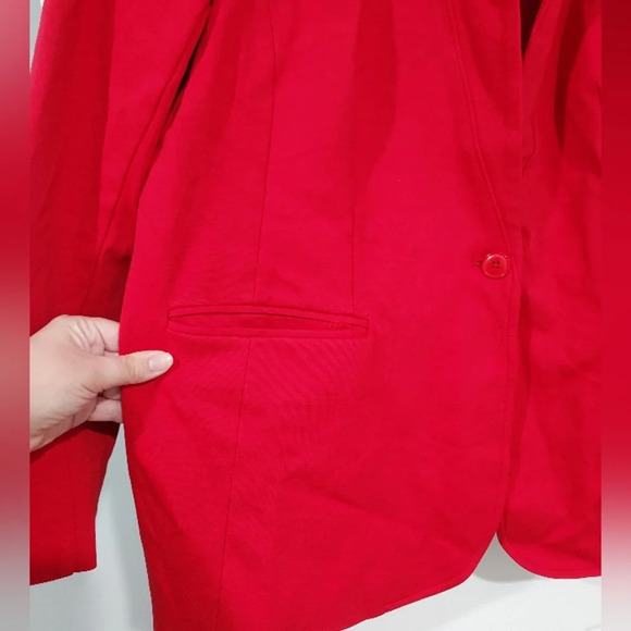 Lane Bryant "The Bryant Blazer" Red Ponte Blazer Jacket in Size 20 - Picture 8 of 15
